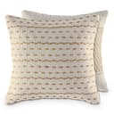 Amagohome Dekokissen 40x40cm 2er Set Baumwolle Jute Beige Bild 2