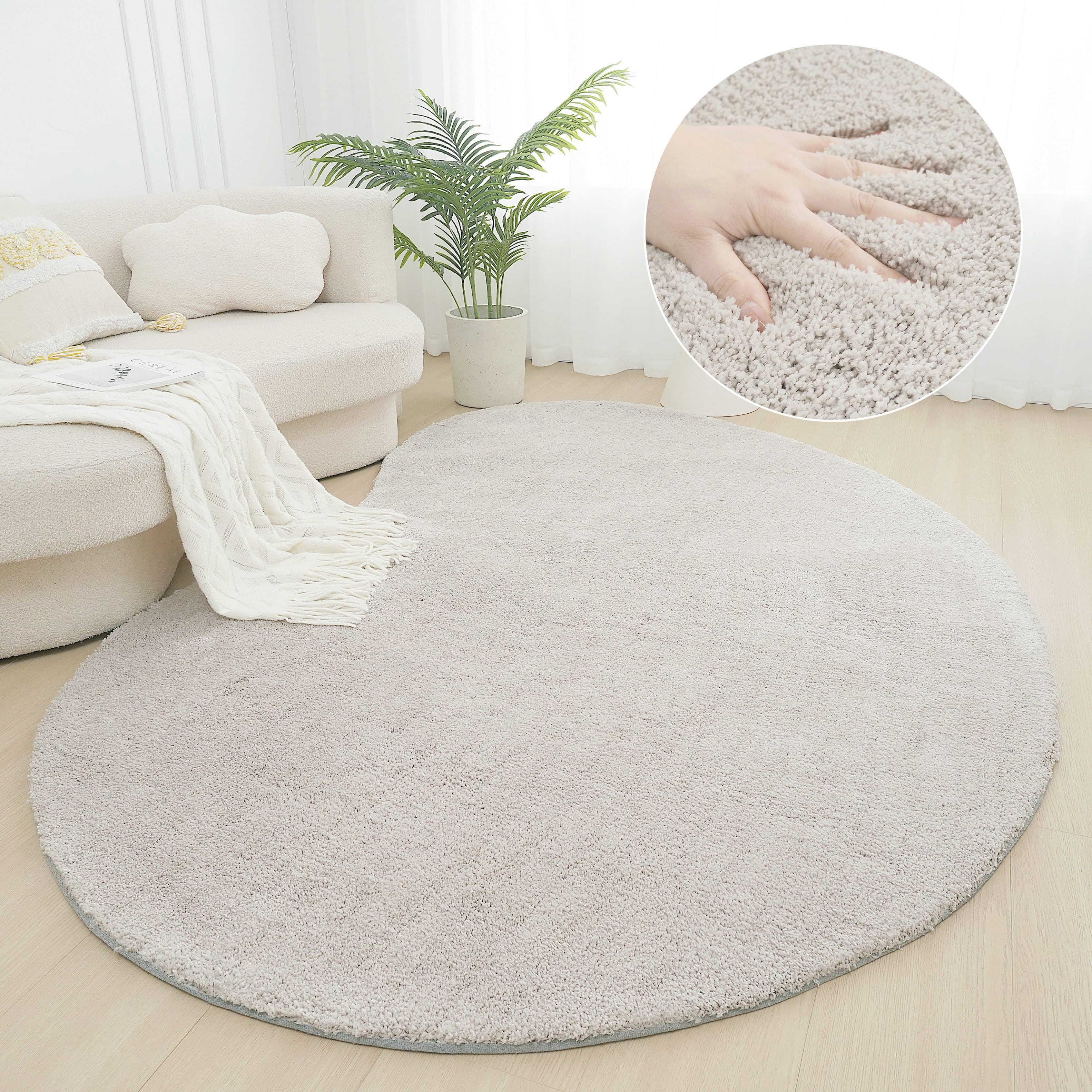 LeGer Home Hochflor-Teppich Halrum Grau U-Form Modern - Bild 2