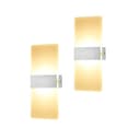 Clanmacy LED Wandleuchte 2x Weiß IP44 Modern Bild 2