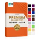 Jacobson Spannbettlaken PREMIUM 200 g/m² Jersey Baumwolle Orange Bild 2