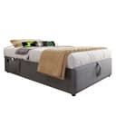 BlingBin Einzelbett Polsterbett 90x200 cm Grau Bild 2