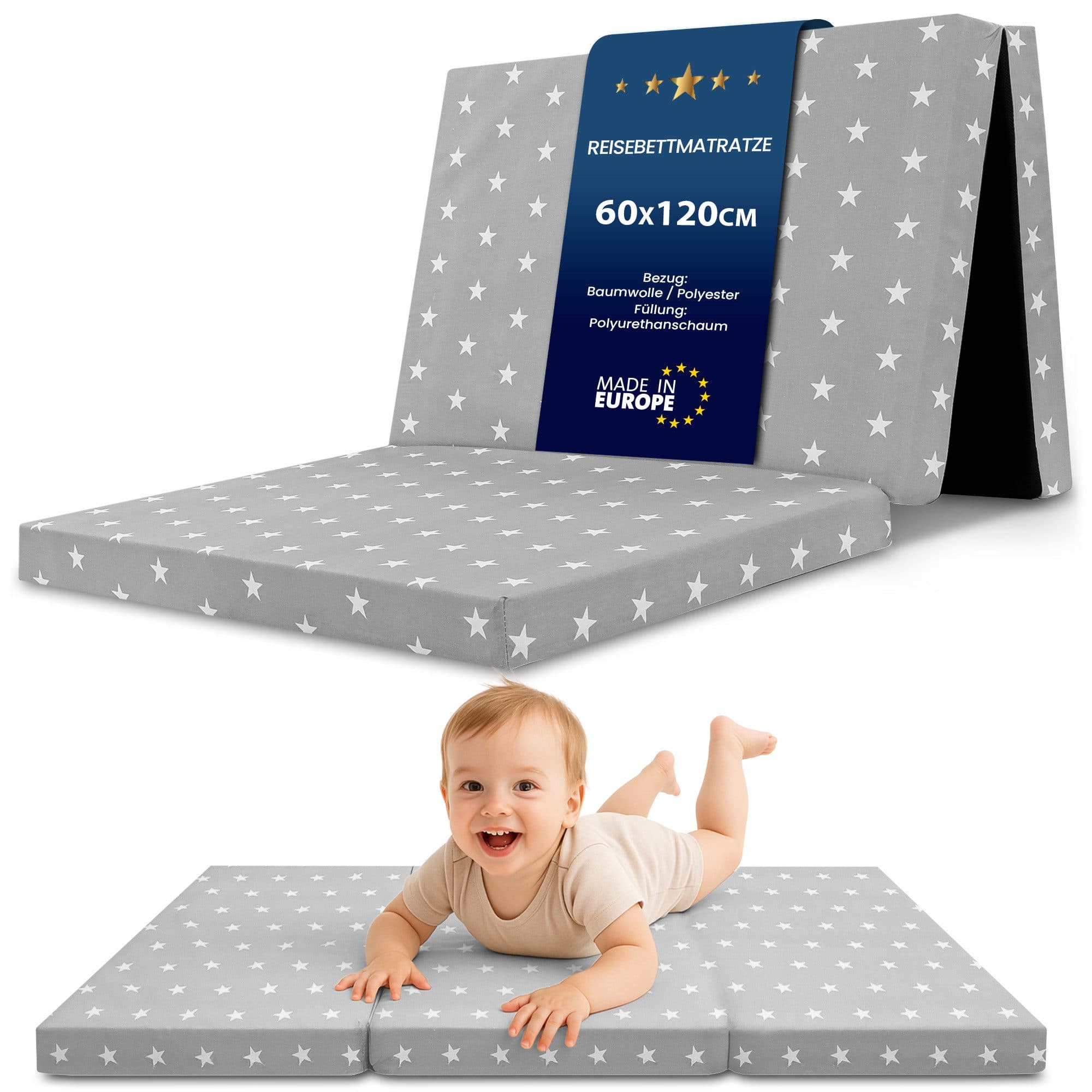 Babymatratze Reisebett Matratze 60x120 cm faltbar Totsy Baby - Bild 2