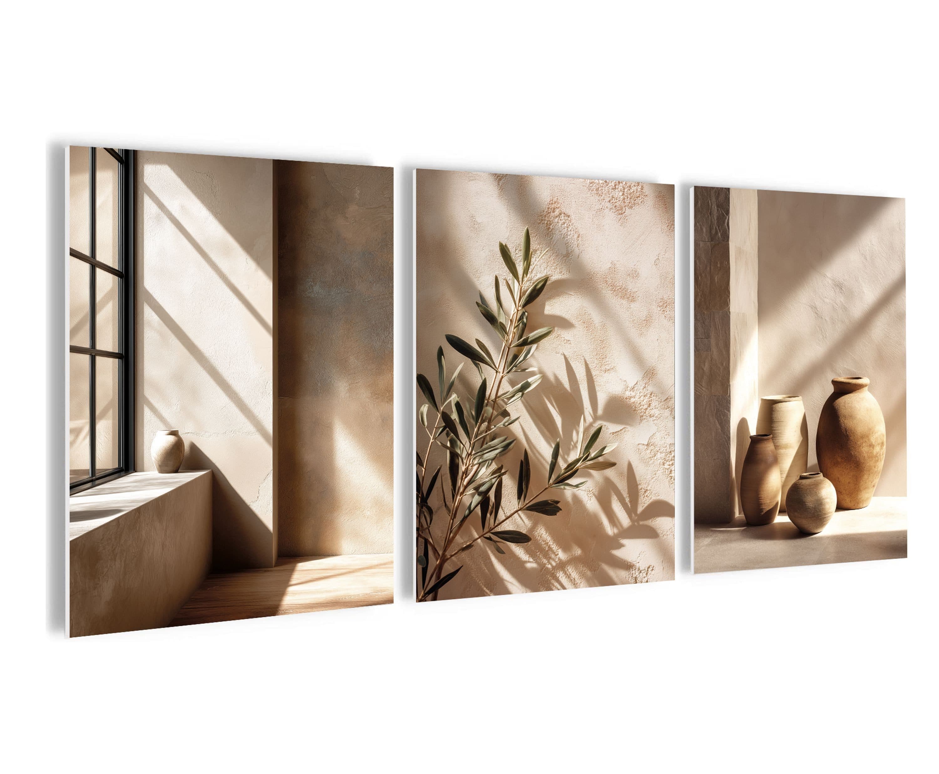 artissimo 3er-Bilder-Set Japandi Wanddeko Beige Braun - Bild 2
