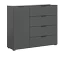 xonox.home Kommode Anthrazit Modern Softclose Glasabsetzung Bild 2