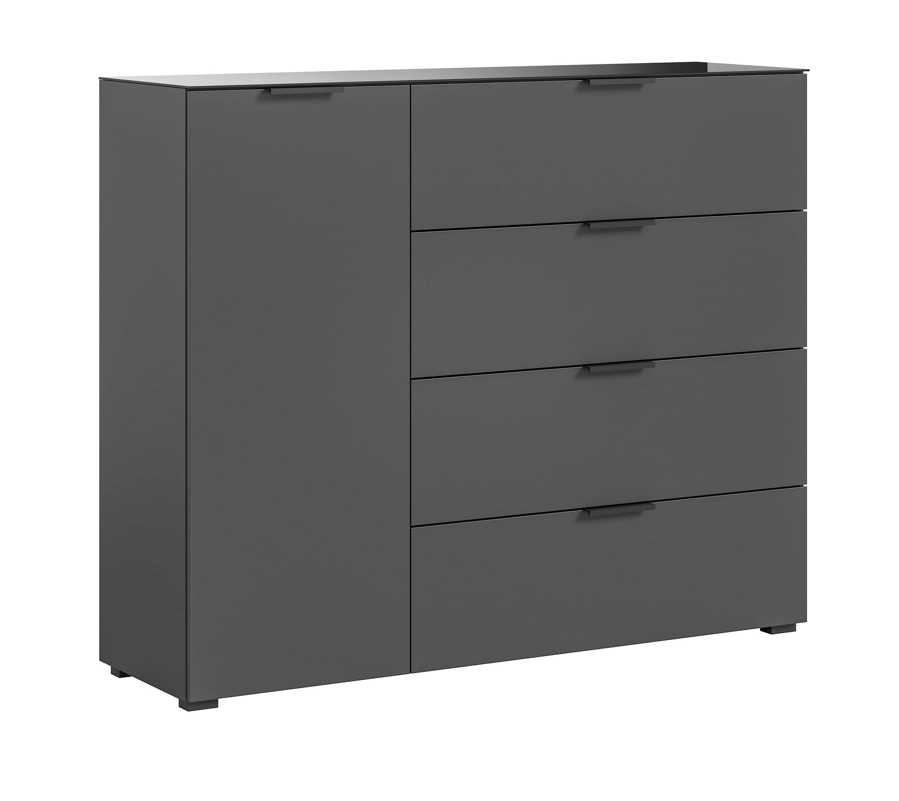 xonox.home Kommode Anthrazit Modern Softclose Glasabsetzung - Bild 2