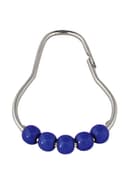 Ridder Duschvorhangringe Villach 12er Set Chrom-Blau mit Rollen Bild 2
