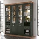 Lomadox Buffet CINCINNATI-61 Buffetschrank Landhausstil Grün LED Bild 2