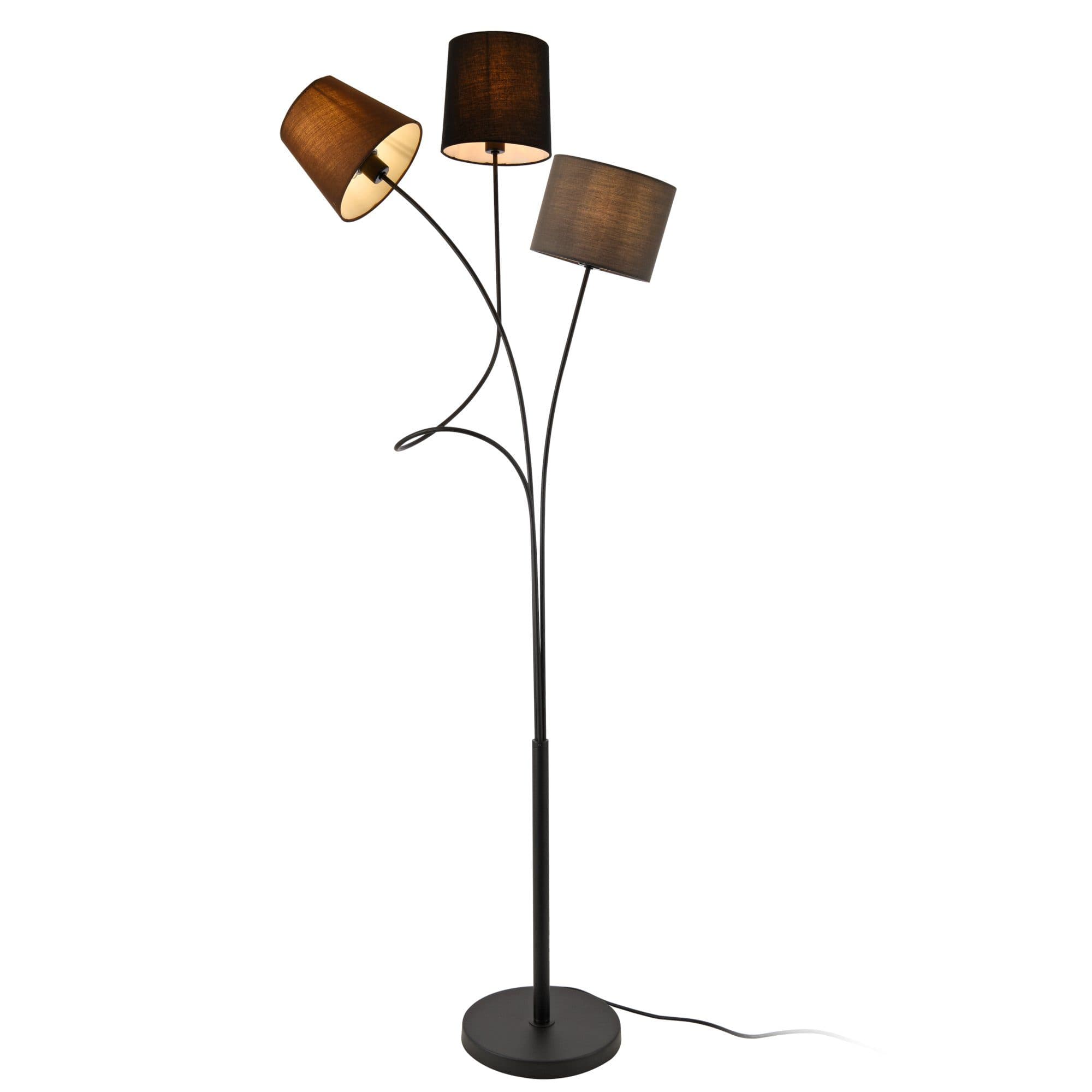 lux.pro Stehlampe Twist 3-flammig Schwarz/Braun/Grau - Bild 2