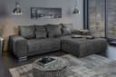 riess-ambiente Big-Sofa ELEGANCIA 285cm Grau Microfaser mit Federkern Bild 2