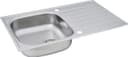 Respekta Edelstahlspüle Dallas 86 cm Silber Einbauspüle Bild 2