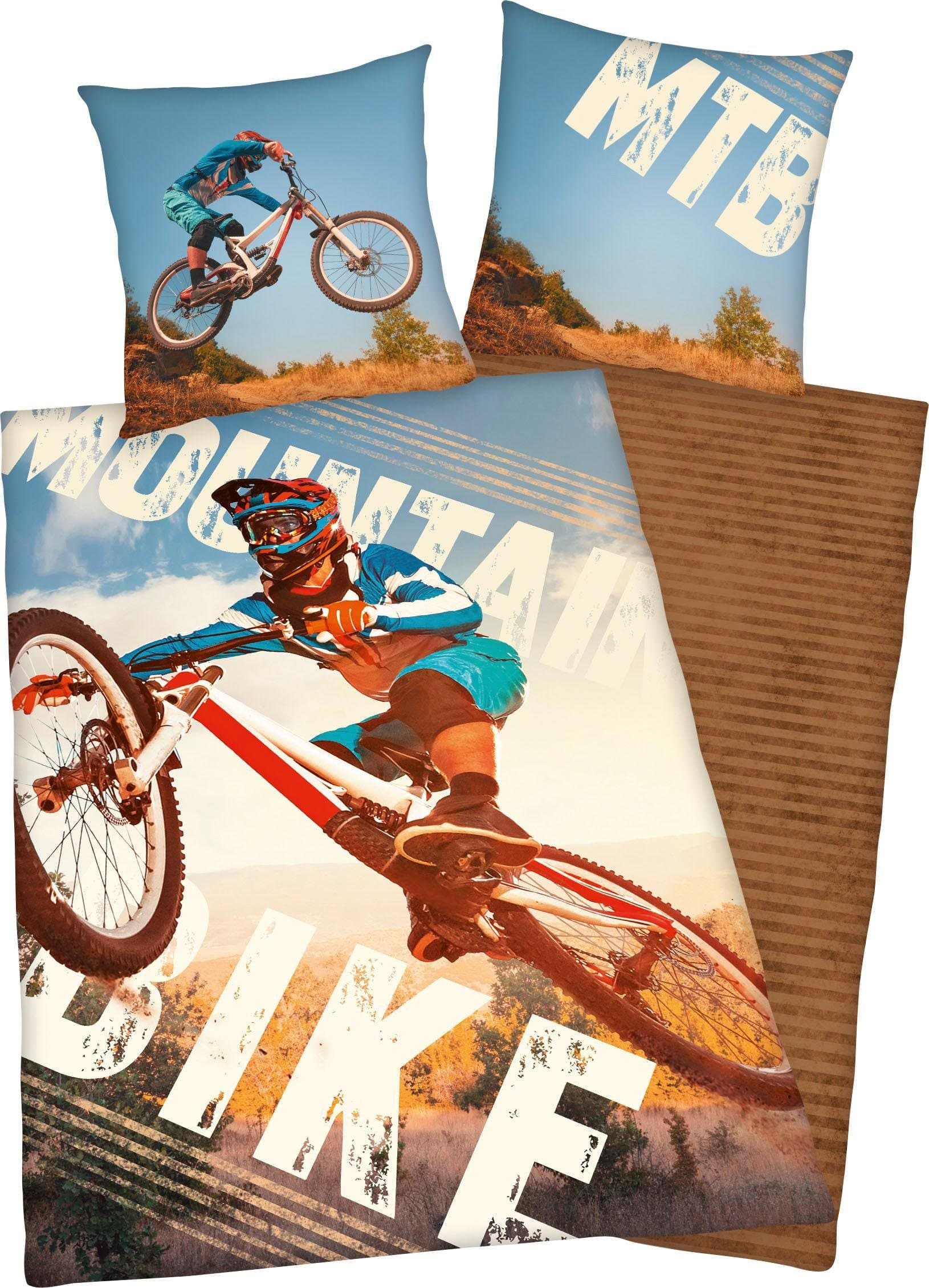 Herding Young Collection Jugendbettwäsche Mountainbike Blau Renforcé - Bild 2