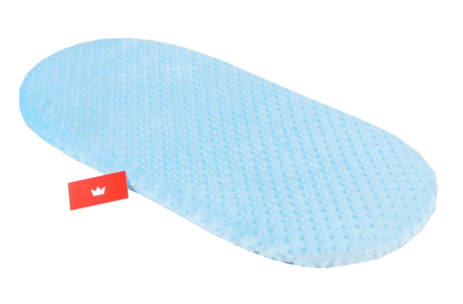 BabyLux Spannbettlaken Kinderwagen Blau Minky
