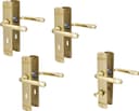Alpertec Türbeschlag 4er Set Messing für Zimmertüren und Bad/WC-Tür Bild 2