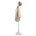 VASAGLE Garderobenständer Massivholz 30 x 30 x 175 cm Beige Bild 2
