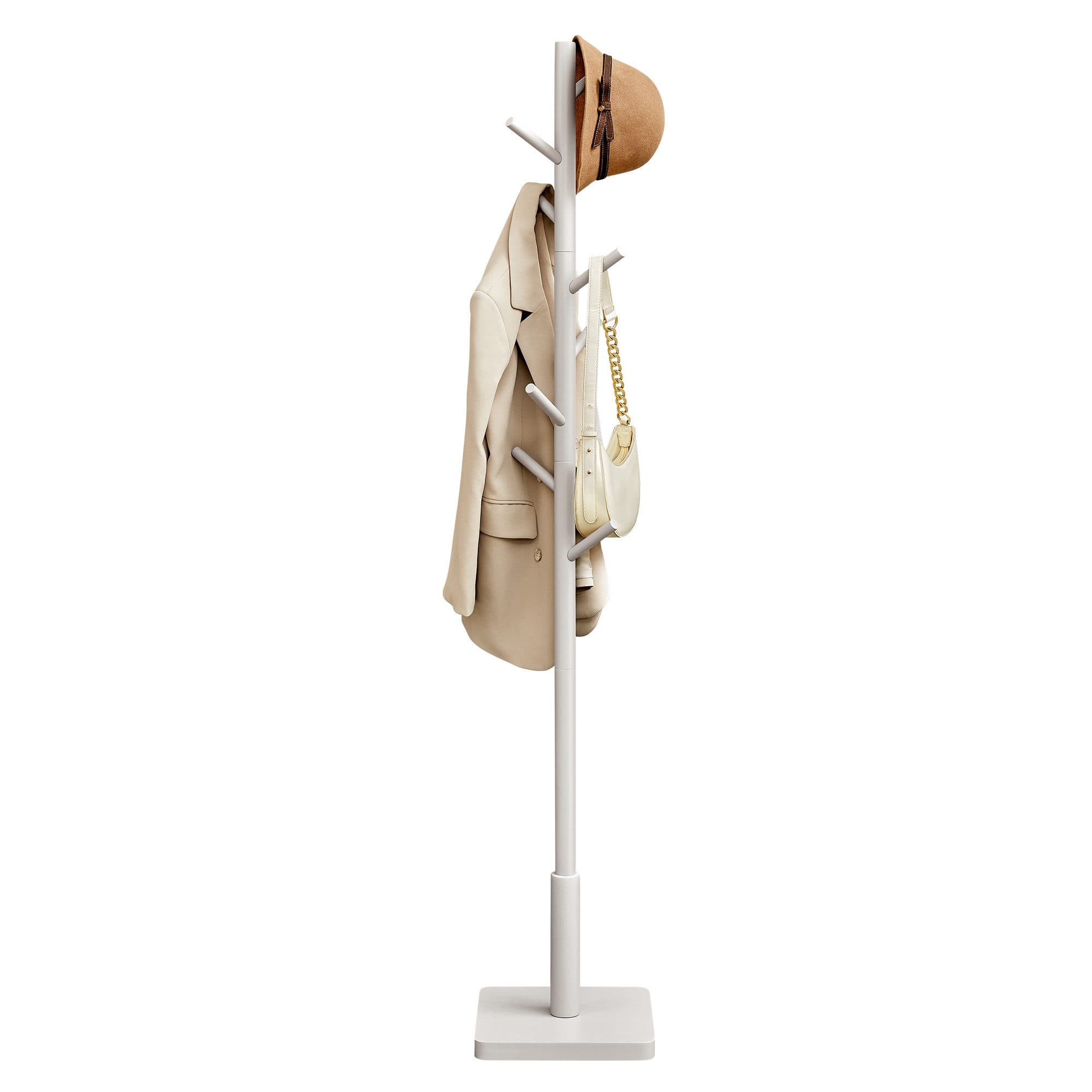 VASAGLE Garderobenständer Massivholz 30 x 30 x 175 cm Beige - Bild 2