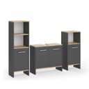Vicco Badmöbel-Set Karli 3-teilig Anthrazit/Goldkraft Eiche Bild 2
