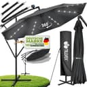 tillvex Sonnenschirm LED Solar 3m Anthrazit Aluminium Bild 2