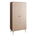 Lookway Kleiderschrank HARMONY Beige Zweitürig mit Kleiderstange Bild 2