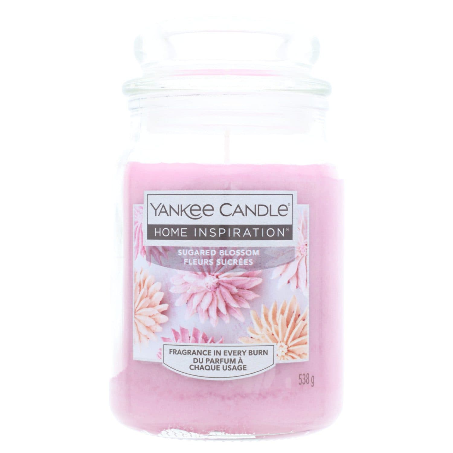 Yankee Candle Sugared Blossom Duftkerze Rosa Glas 538g