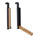 relaxdays Türhaken Klappbare Türgarderobe 2er Set Schwarz Bild 2