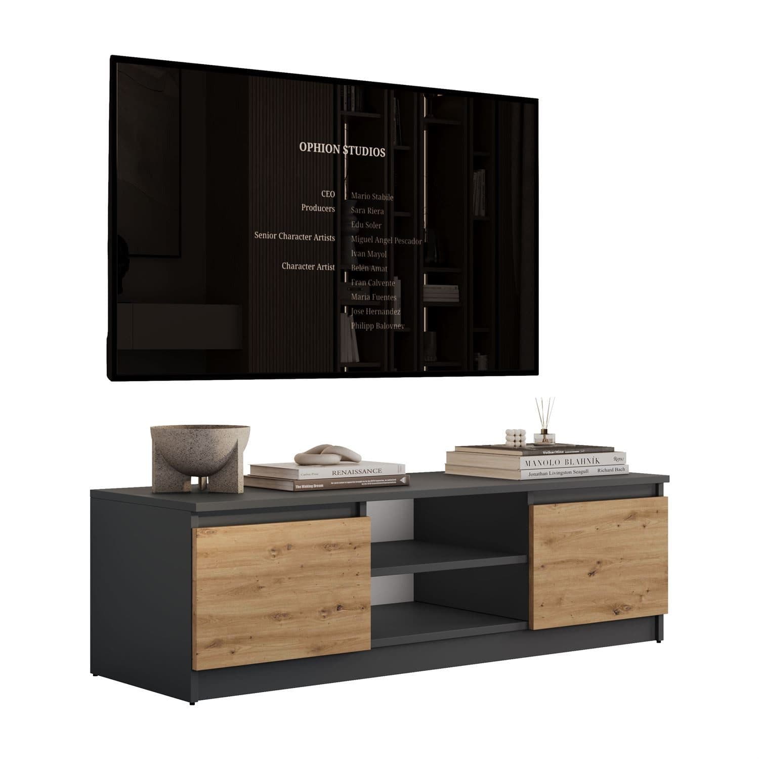 Lookway TV-Schrank HANA 120 TV-Lowboard mit Stauraum - Bild 2