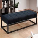 FINEBUY Bettbank FB60343 - Samt Sitzbank 108cm Modern Bild 2