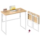 VASAGLE Klapptisch, kleiner Schreibtisch klappbar, Computertisch, Tischplatte aus einem Stück, abgerundete Ecken Bild 2