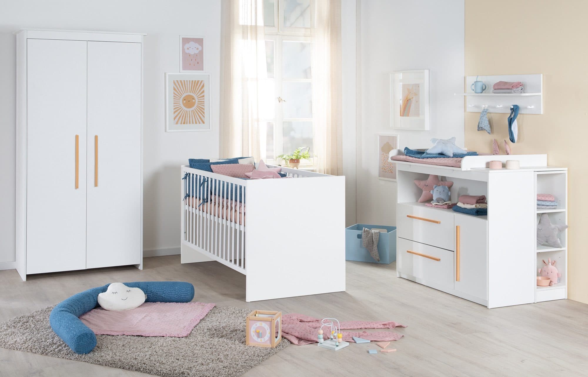 roba® Babyzimmer-Komplettset Lilo 3-teilig Weiß Holz - Bild 2