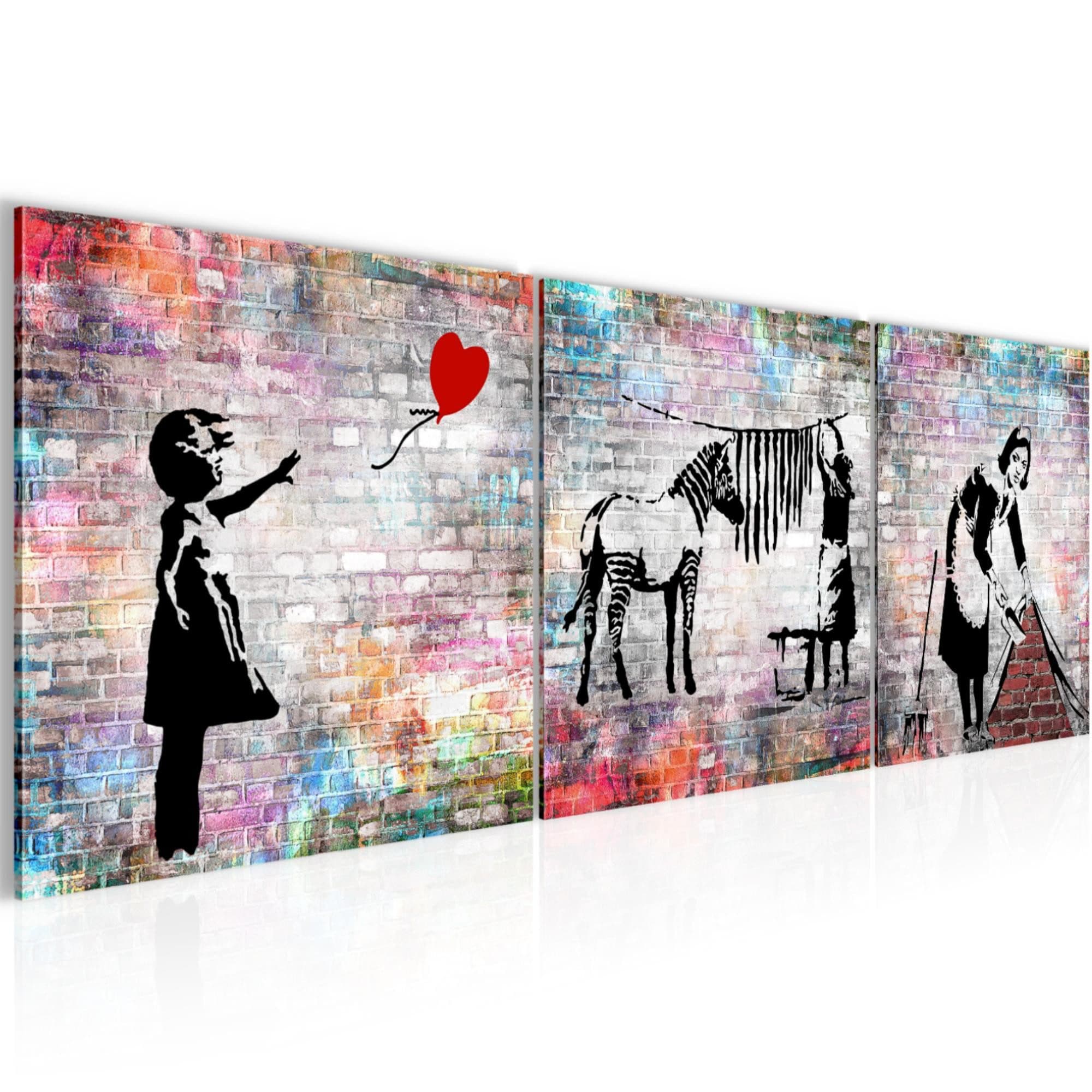 Runa Art Wandbild Banksy Style Street Art Deko Graffiti Loft - Bild 2