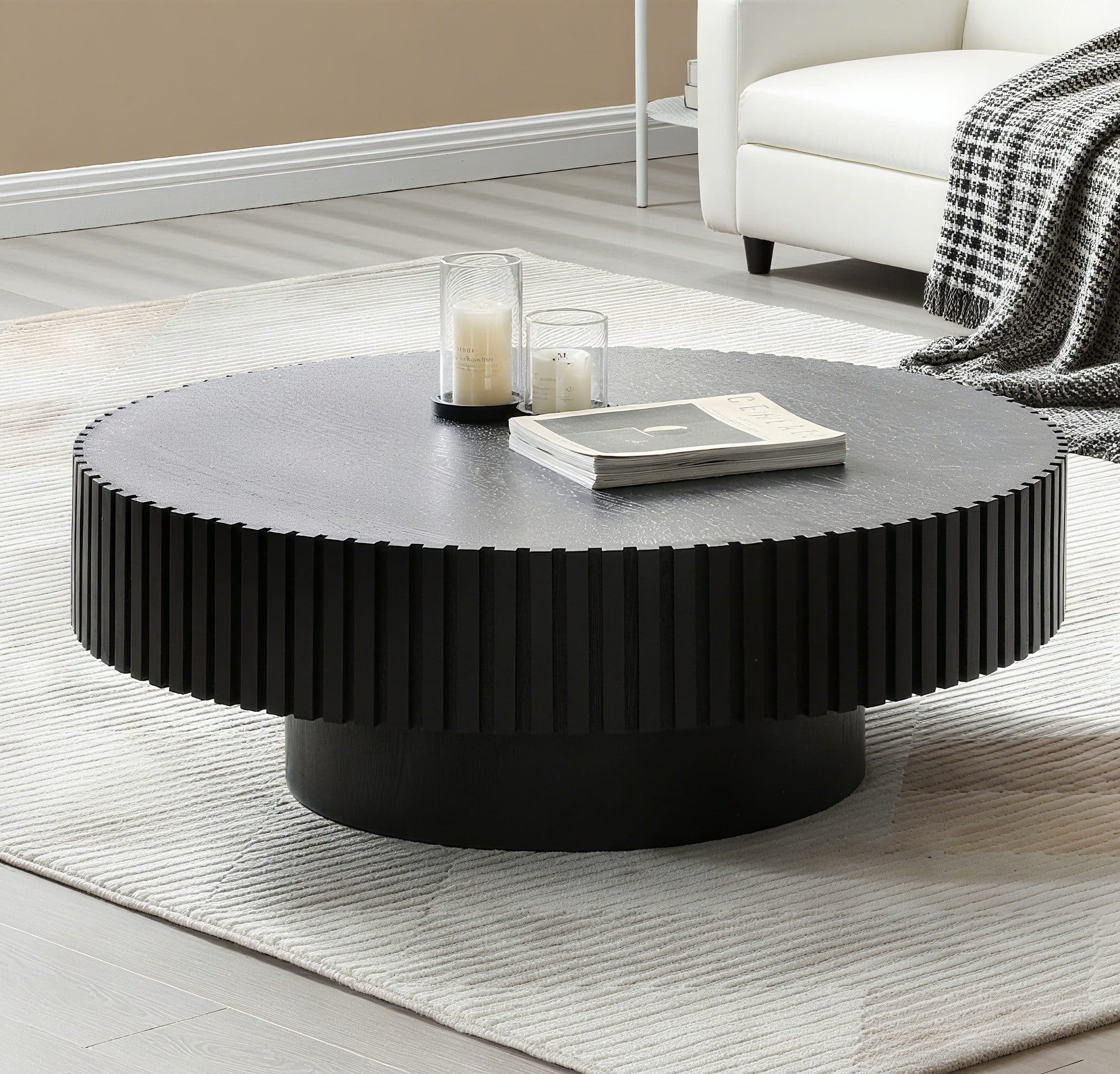NJLyuhome Couchtisch Beistelltisch Massivholz - Bild 2