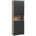 furnling Stauraumschrank Ivy 4-türig Schwarz Braun Modern Bild 2