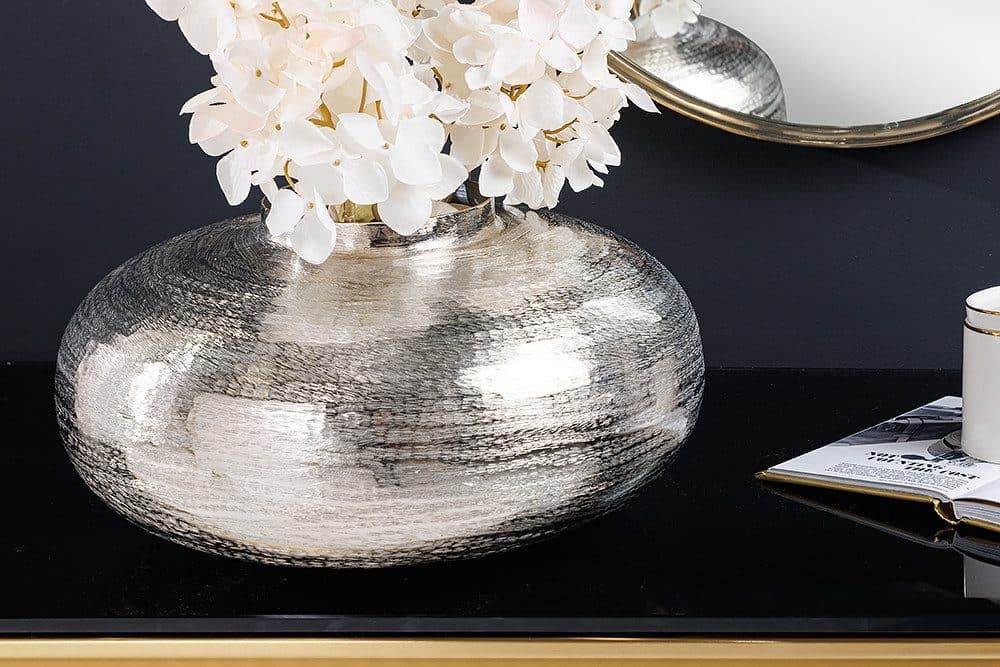 riess-ambiente Tischvase ABSTRACT ORIENT Silber Hammerschlag-Design - Bild 2