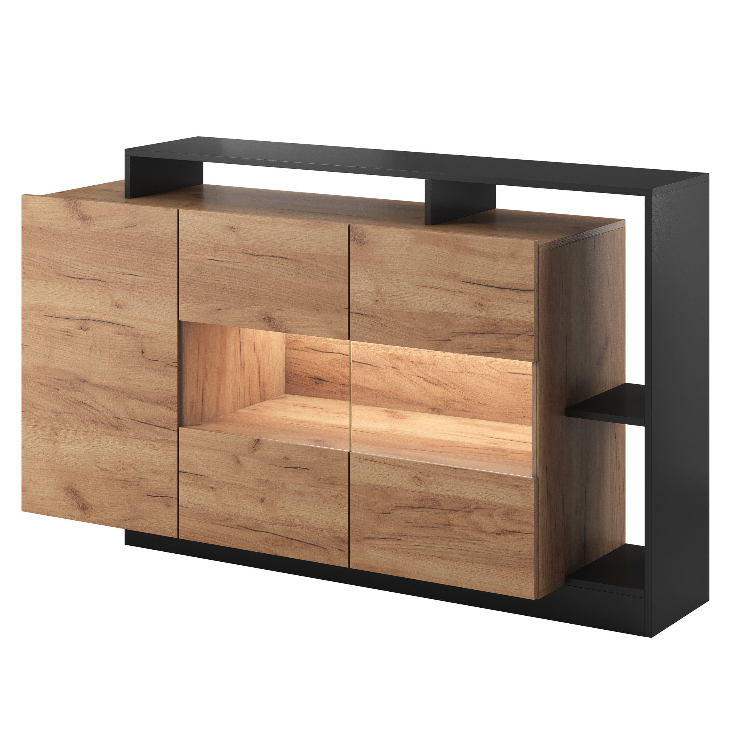 Masseno Kommode ALBINA 155 cm Sideboard Braun - Bild 2