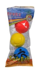 SIMBA Spielzeug-Gartenset Outdoor 3 Softbälle blau gelb rot Bild 2