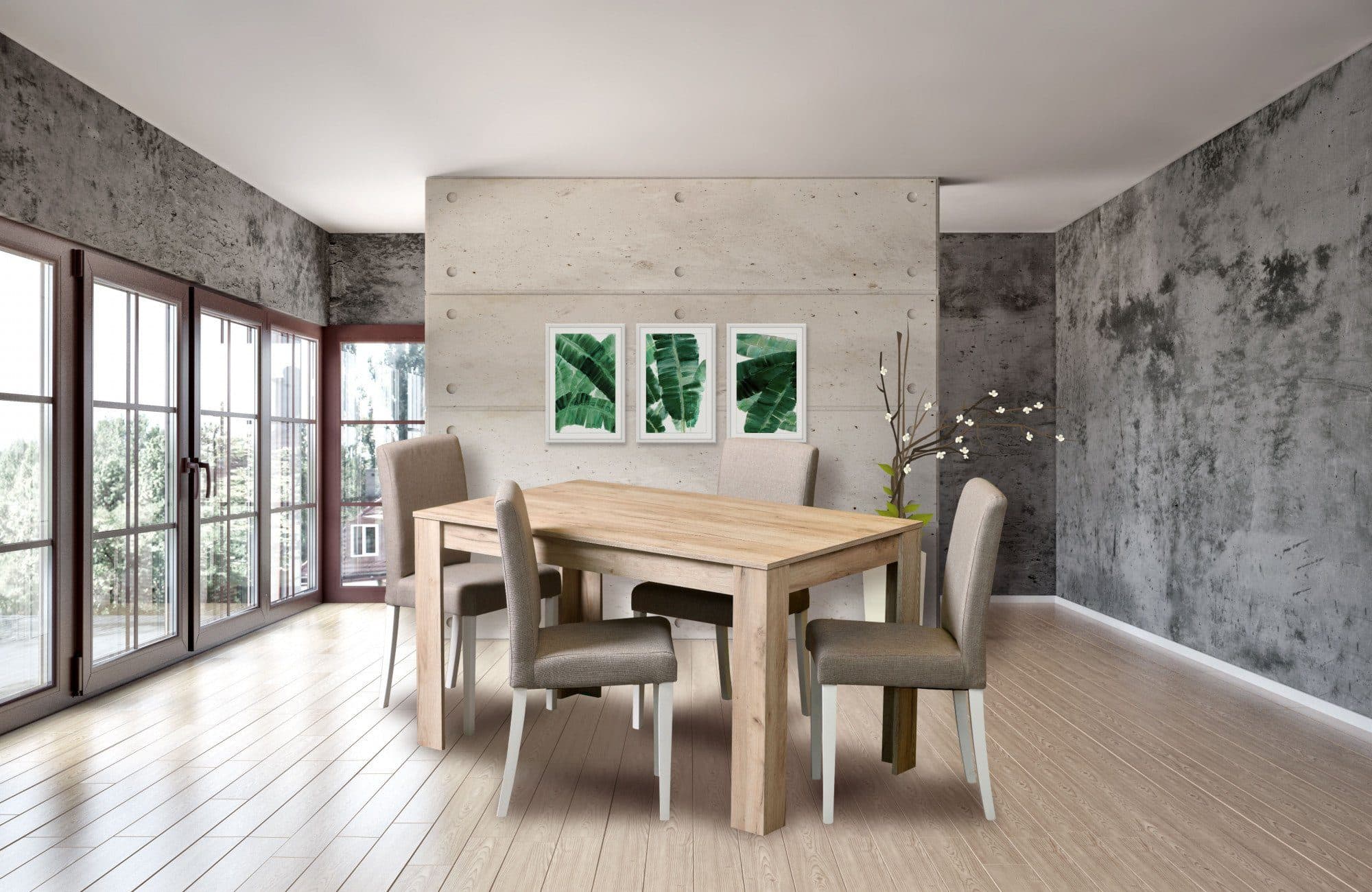 INOSIGN Esstisch Itaka Grau Eiche Holzoptik 135 cm - Bild 2