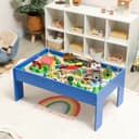 AIYAPLAY Spielzeug-Eisenbahn mit abnehmbarer Tischplatte, 108-teiliges Eisenbahn-Set, Blau Bild 2
