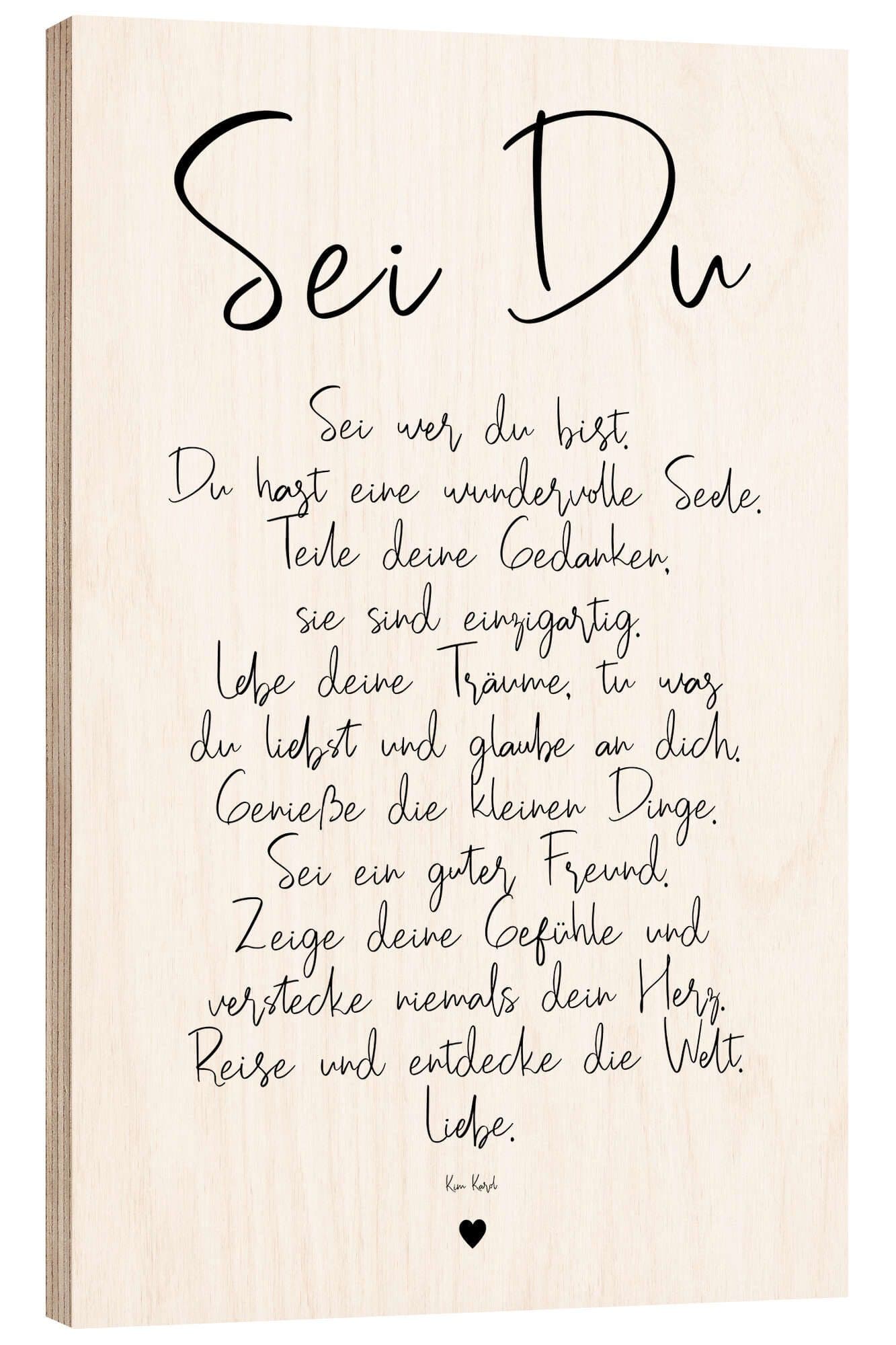 Holzbild 'Sei Du - ein Gedicht' von Ohkimiko - Bild 2