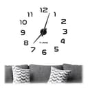 relaxdays DIY Wanduhr mit 3D-Zahlen Schwarz - Selbstklebende Uhr Bild 2