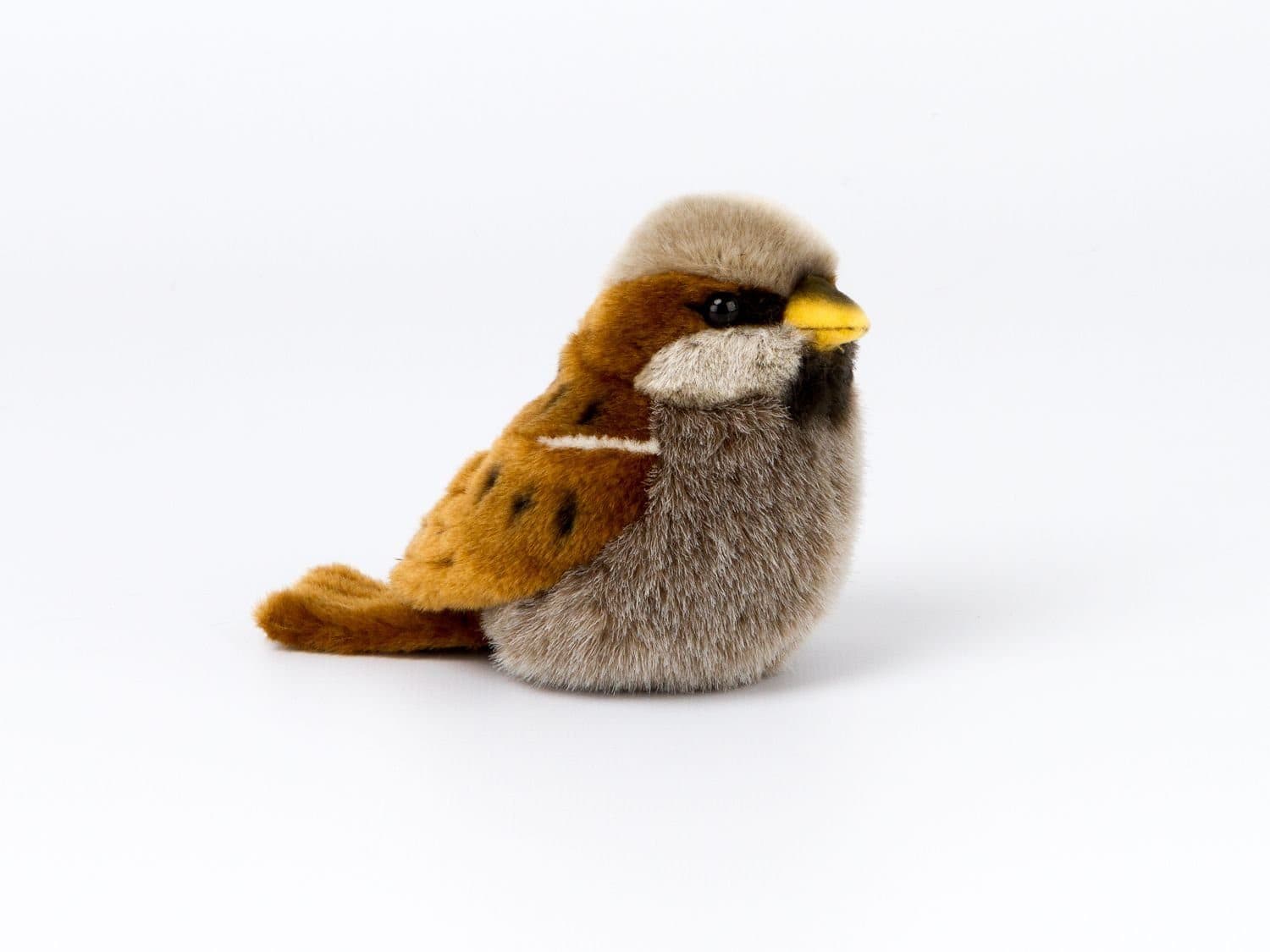 Kösen Spatz 18 cm Kuscheltier Braun/Grau