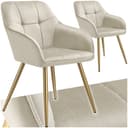 tectake Esszimmerstuhl Marilyn Samtbezug Gesteppt Set 2 St Bild 2