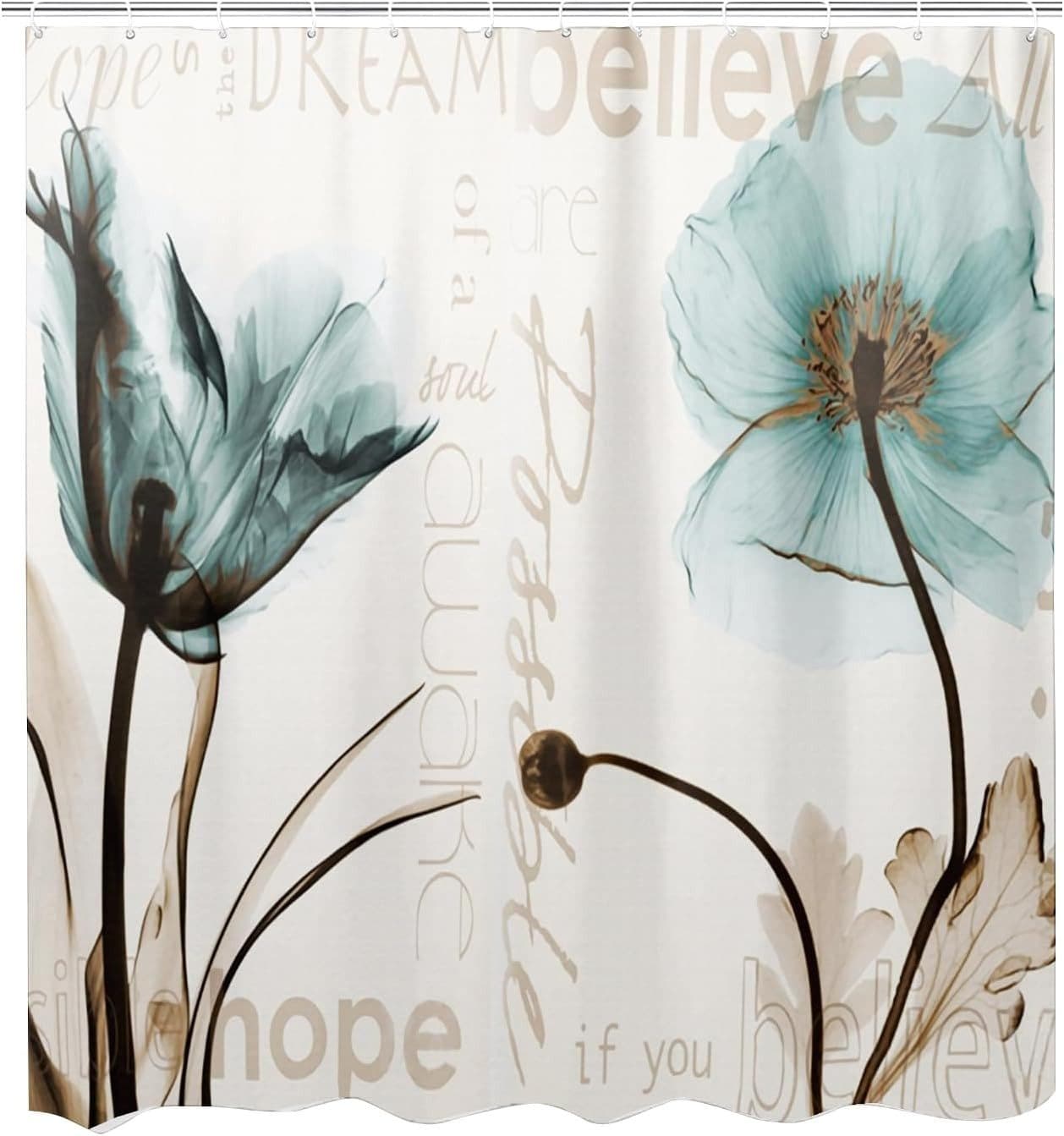 M&W DAS DESIGN Duschvorhang 180x200 Anti Schimmel Polyester - Bild 2