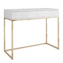 Lookway Konsolentisch BLANCO mit Schubladen, Gold Chrom Gestell Bild 2