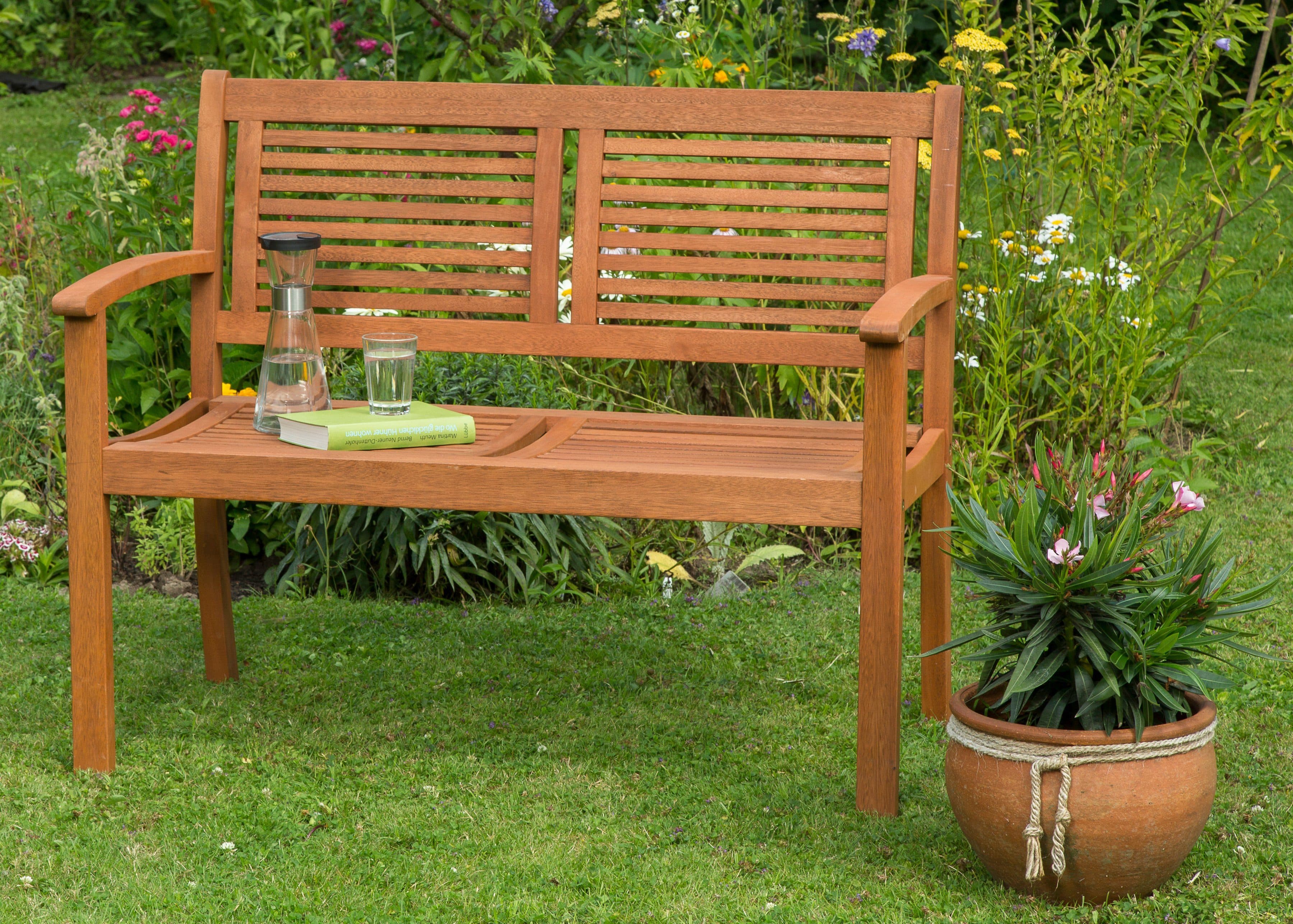 Merxx Gartenbank Cordoba Braun Eukalyptus 2-Sitzer