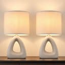 GLOBO LIGHTING Tischleuchte Grau Keramik 2er Set Bild 2