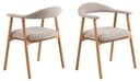 freiraum Holzstuhl Addi 2er-Set Beige Stoff Massivholz Bild 2