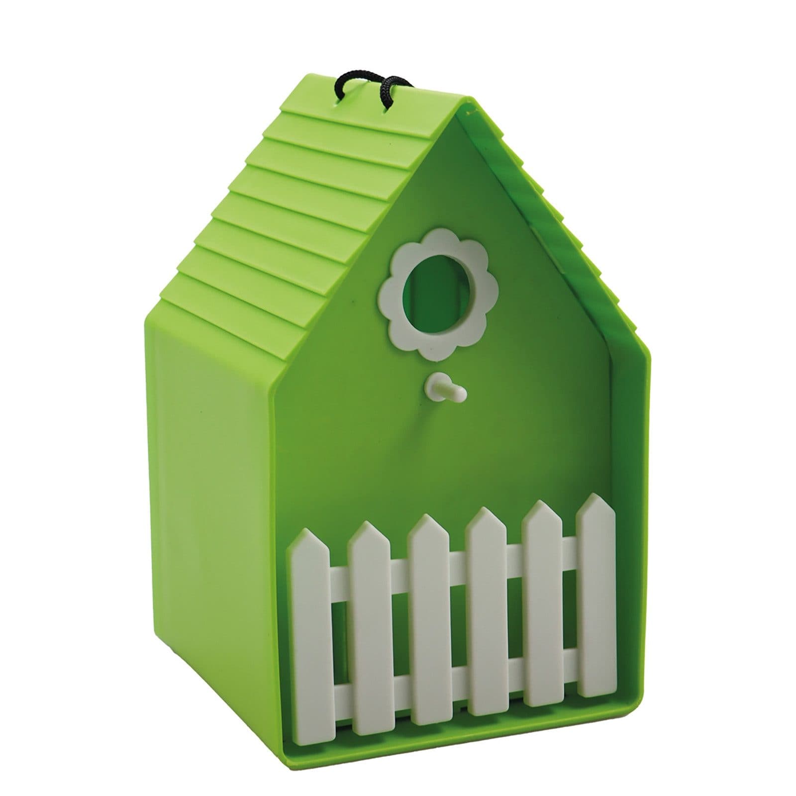 HTI-Living Vogelhaus Nistkasten Grün mit Blumenrosette