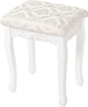 Woltu Sitzhocker Barock Landhaus Hocker MDF Holz Weiß Bild 2