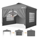 Sekey Faltpavillon 3x3 mit Seitenteilen wasserdicht, Pavillon winterfest und wasserdicht, mit 4 Seitenteilen Bild 2