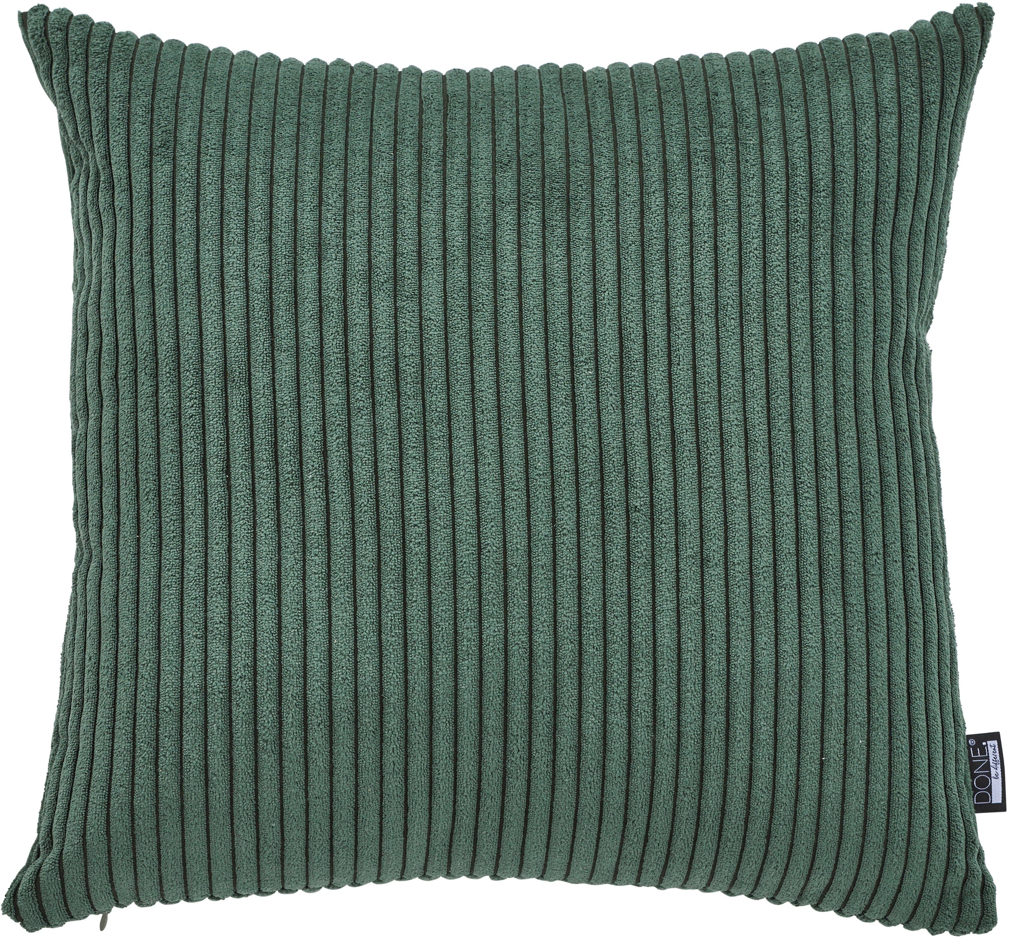 DONE. Dekokissen Zoom Kissenhülle Khaki Cordstoff 45x45cm - Bild 2