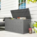 Outsunny Gartenbox Aufbewahrungsbox Grau UV-beständig Wasserdicht Bild 2